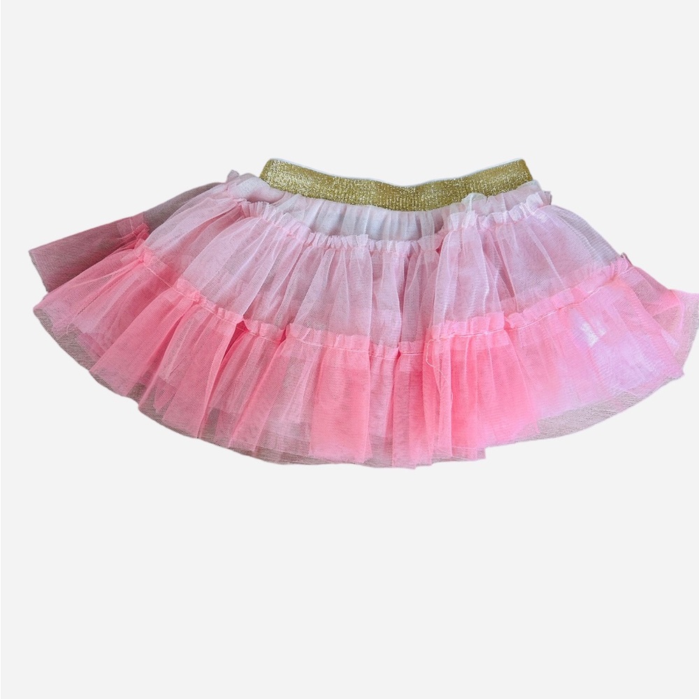Ombré pink tutu with gold sparkly waist band